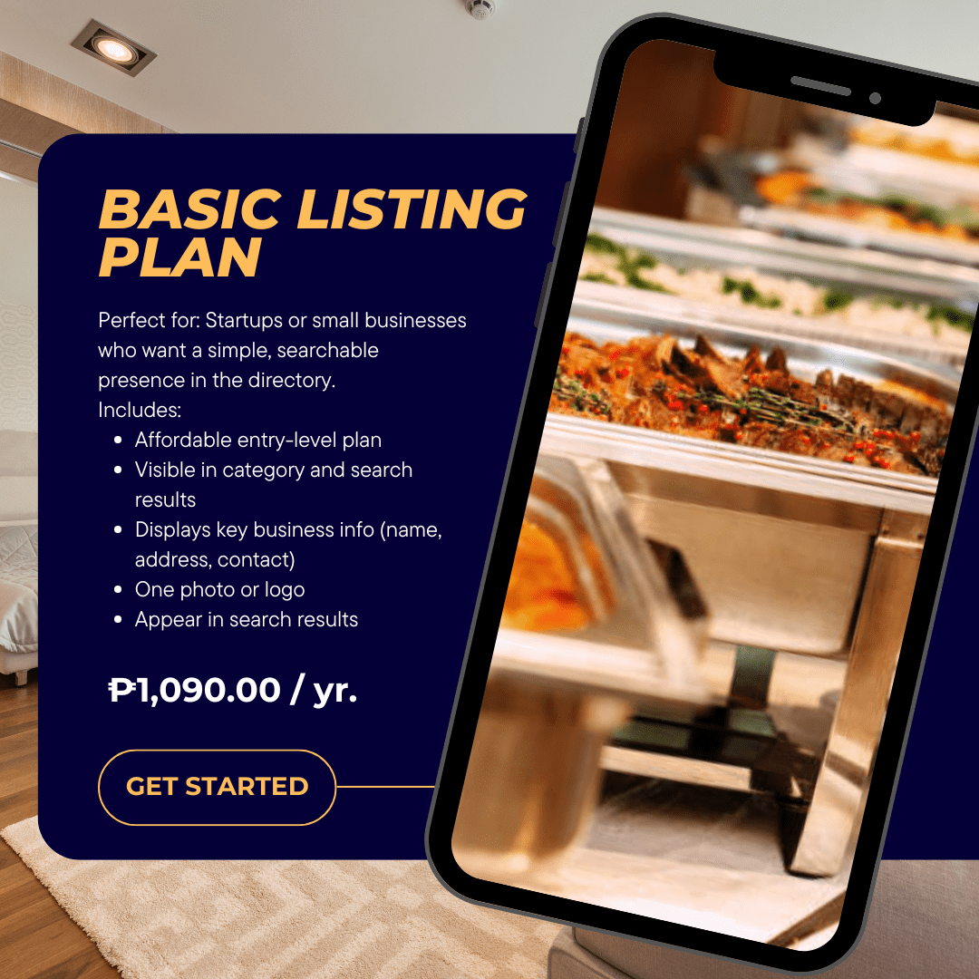 Basic Listing Plan ₱ 1,090 Yearly Subscription